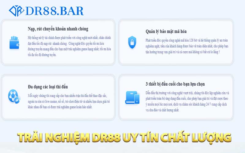 Trải nghiệm DR88 các dichj vị uy tín chất lượng